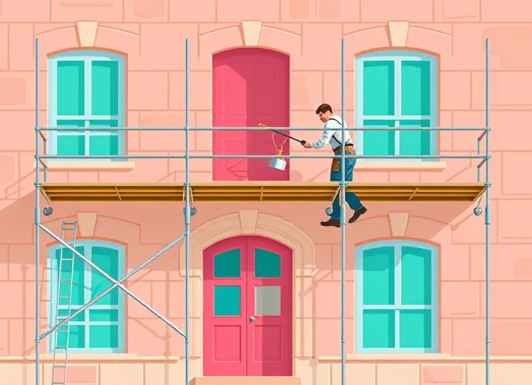 Ravalement de façade en pierre, nettoyage et application d'enduit