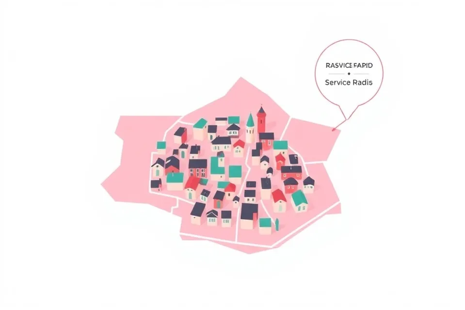 Carte du secteur d'intervention autour de Noisiel (77186)